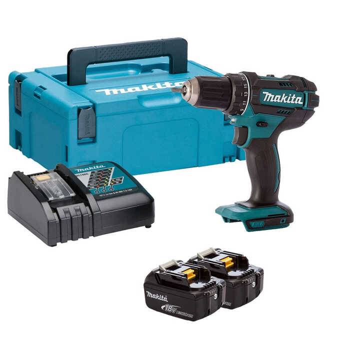 Makita - Perceuse visseuse 18V LXT - MaKITA - avec 2 batteries 3,0 Ah - cahrgeur - MAKPAC - DDF482RFJ