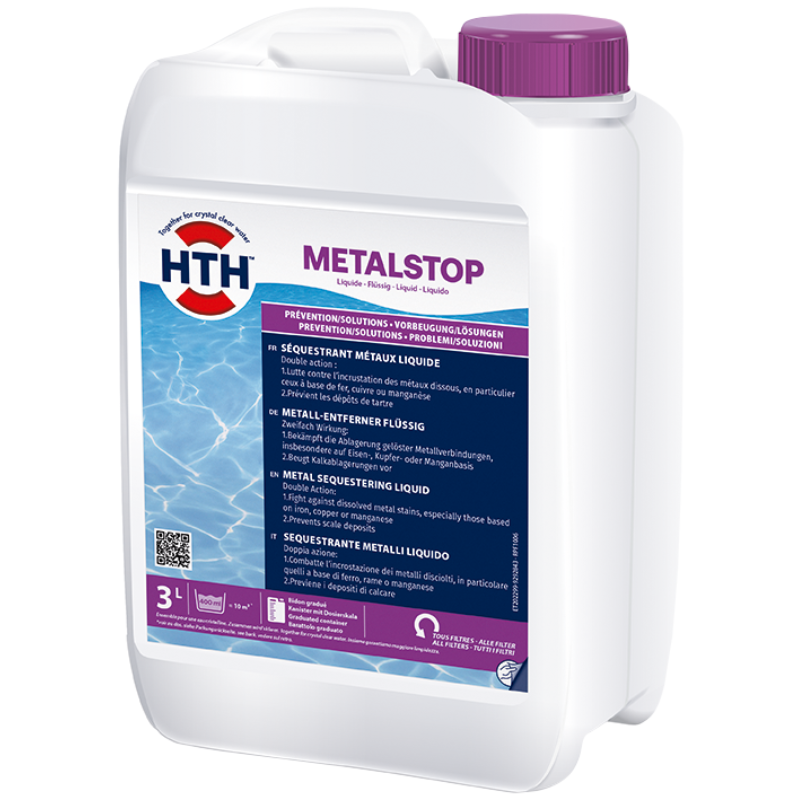 Séquestrant métaux piscine HTH MetalStop liquide 3 litres - 3 litres - Imagen 1