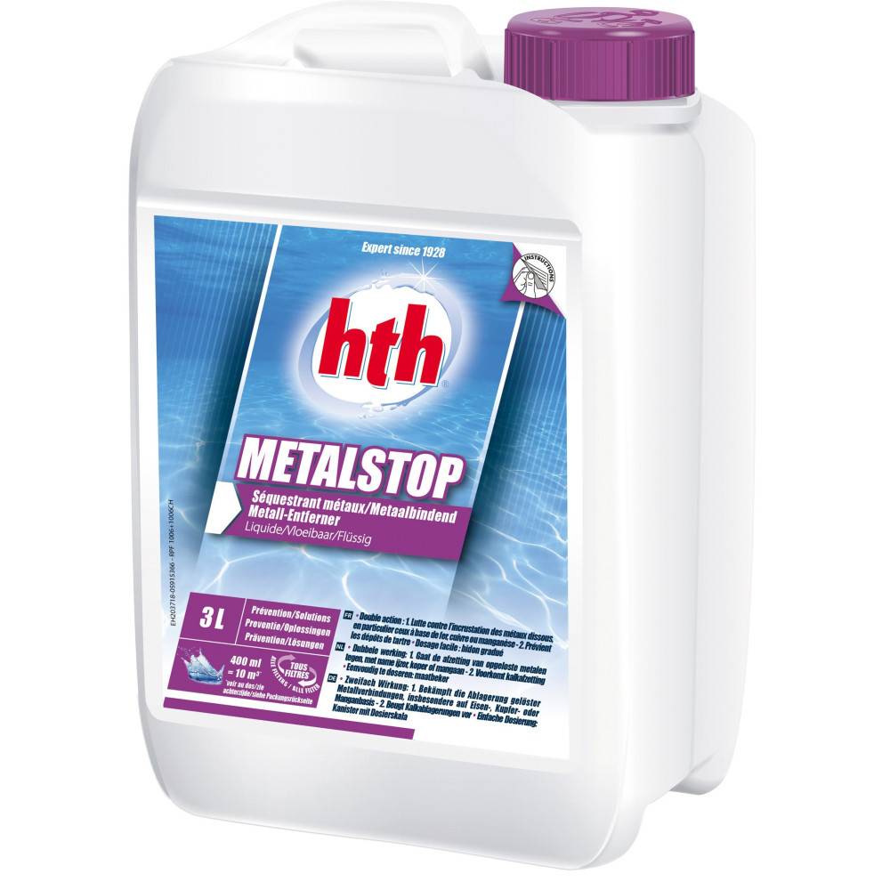 Séquestrant métaux piscine HTH MetalStop liquide 3 litres - 3 litres - Imagen 2