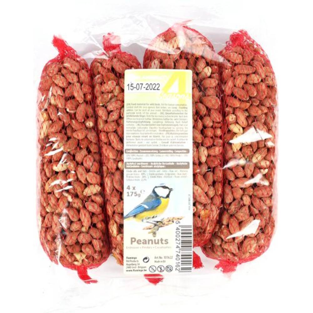 Cacahuètes décortiquées avec filet pour Oiseaux du ciel 4 x 175 g soit 700 g - Image 1