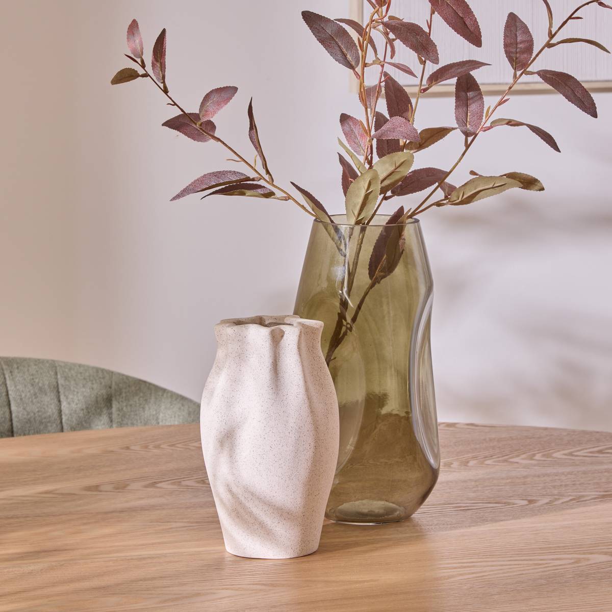Atmosphera - Vase Grigor blanc H20,5cm - Atmosphera Créateur d'intérieur - Image 1