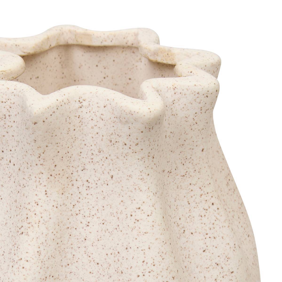 Atmosphera - Vase Grigor blanc H20,5cm - Atmosphera Créateur d'intérieur - Image 3