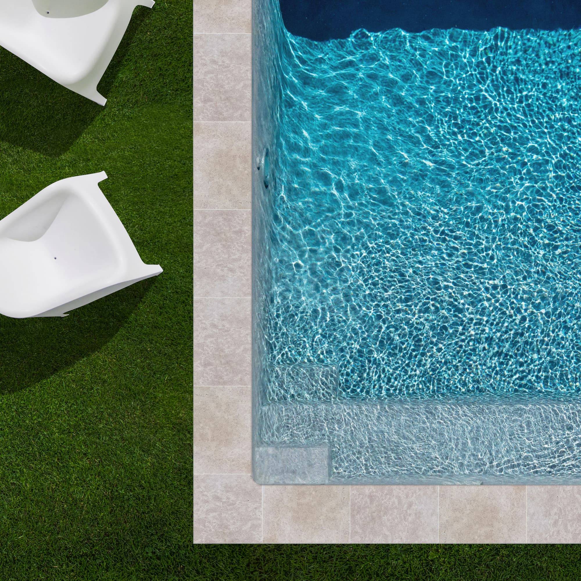 RO'MA Nature - KIT COMPLET - Margelles pour piscine 8x4m en Pierre Egypte Beige (avec colle, joint, hydrofuge ...)  - RO'MA NATURE - Image 1