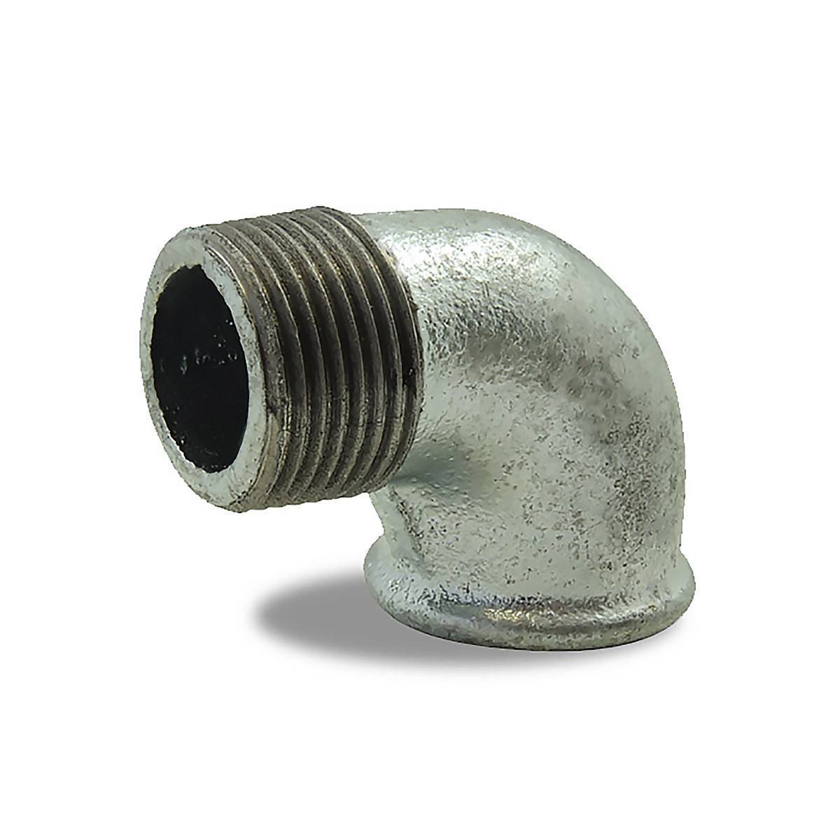 Coude 90° galvanisé male femelle en fonte malléable - 3/4'' - Image 1