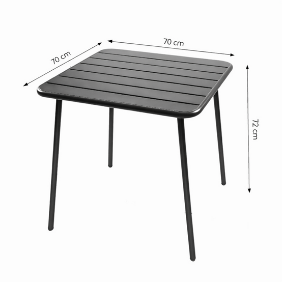 Table carrée 4 places 70x70cm vert BERGAME - Image 3