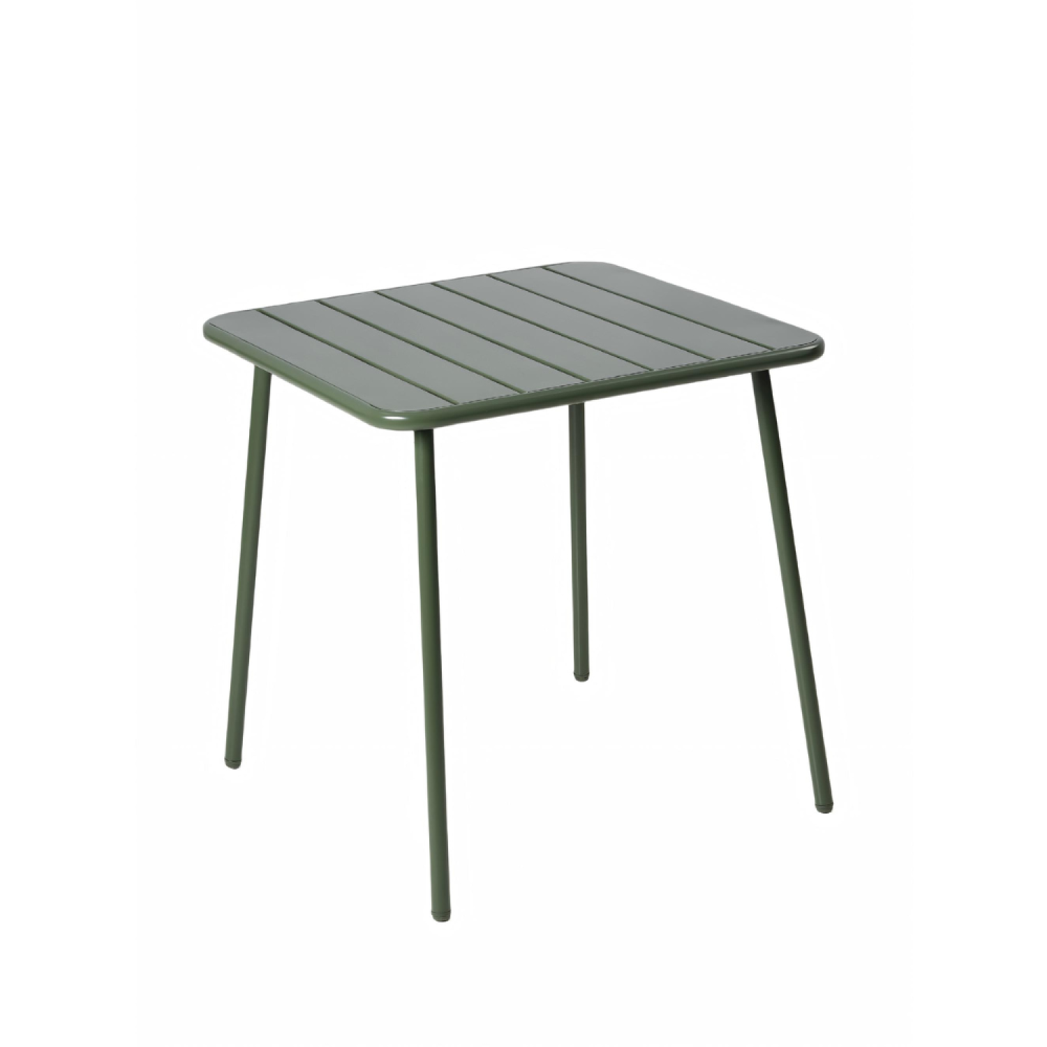 Table carrée 4 places 70x70cm vert BERGAME - Image 1