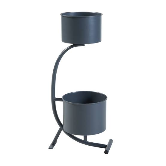 Porte-plantes style intemportel support 63 x 29 x 21 cm noir - Image 1