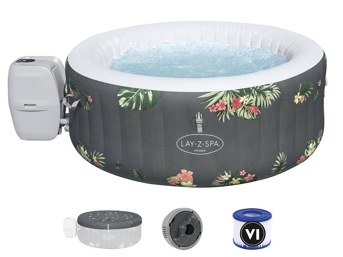 Bestway - Spa gonflable Lay-Z-Spa Aruba rond Airjet 2/3 places - Bestway - Imagen 1