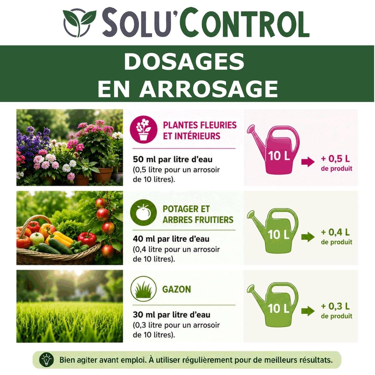 Tout pour les nuisibles - Végé'Reprise 1 litre - Biostimulant concentré aux acides aminés, algues et oligo-éléments Solu'Control - Fabriqué en France - UAB - Image 4