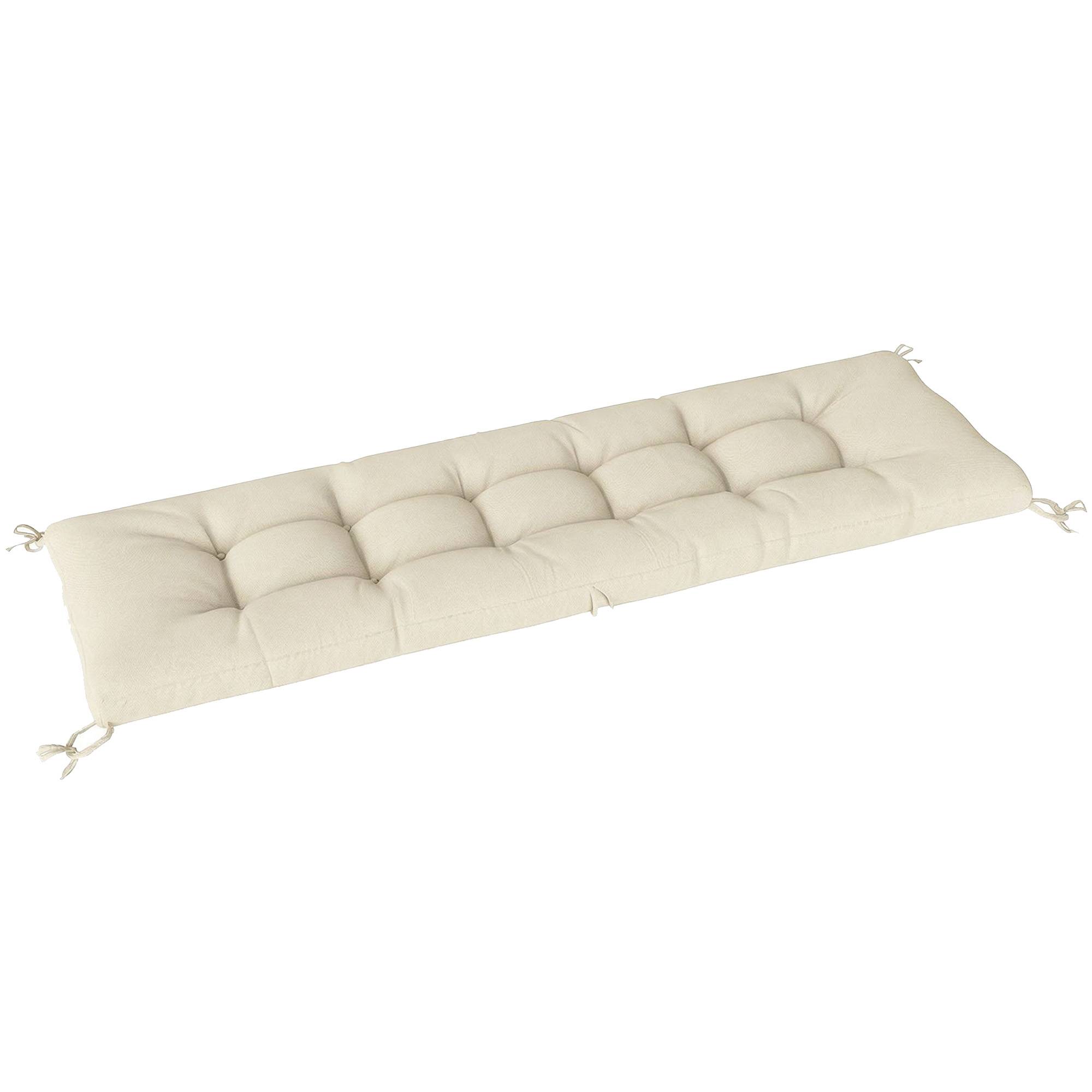 ComfortXL - Coussin bain de soleil polyester 198 x 65 x 13 cm beige extérieur déperlant UV50+ avec sangles de fixation - Image 10