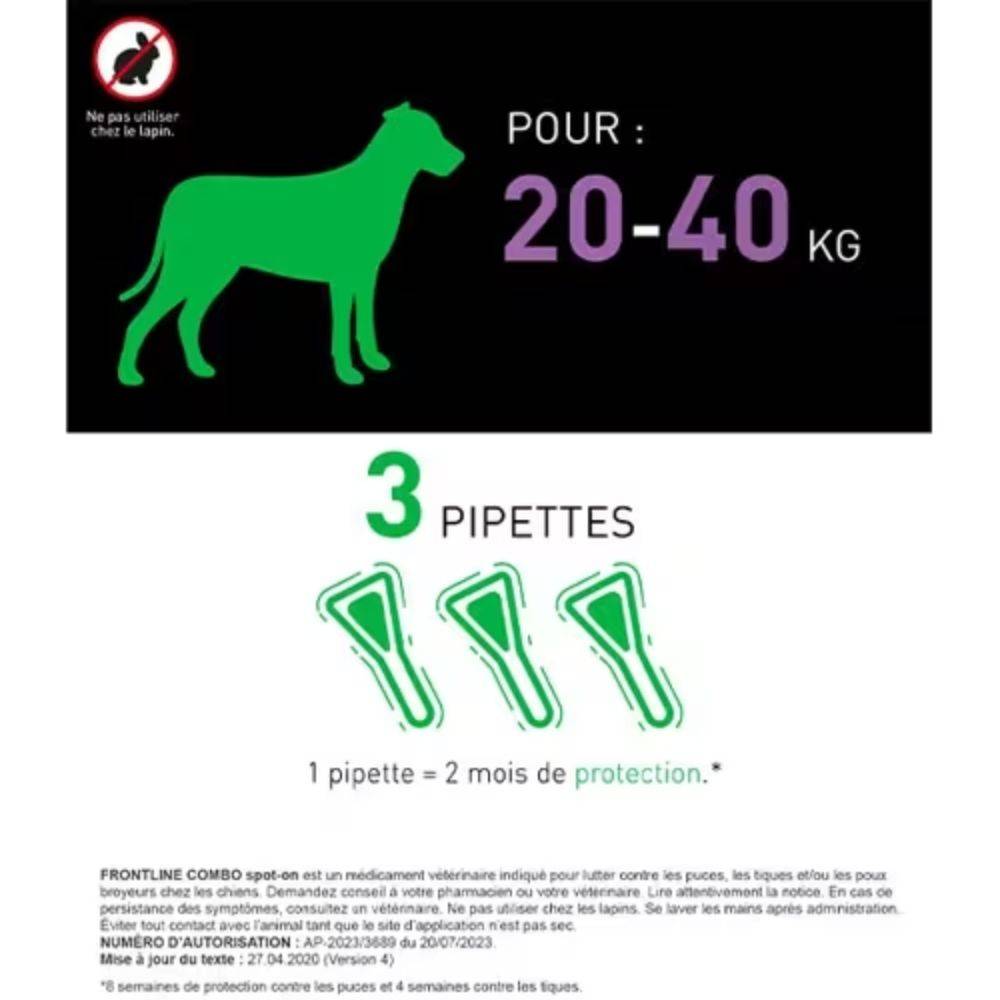 Frontline - Frontline Combo Chien - 3 plaquettes 3 pipettes - Image 8