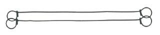Outifrance - Lot de 100 liens métalliques à 2 boucles 140 mm