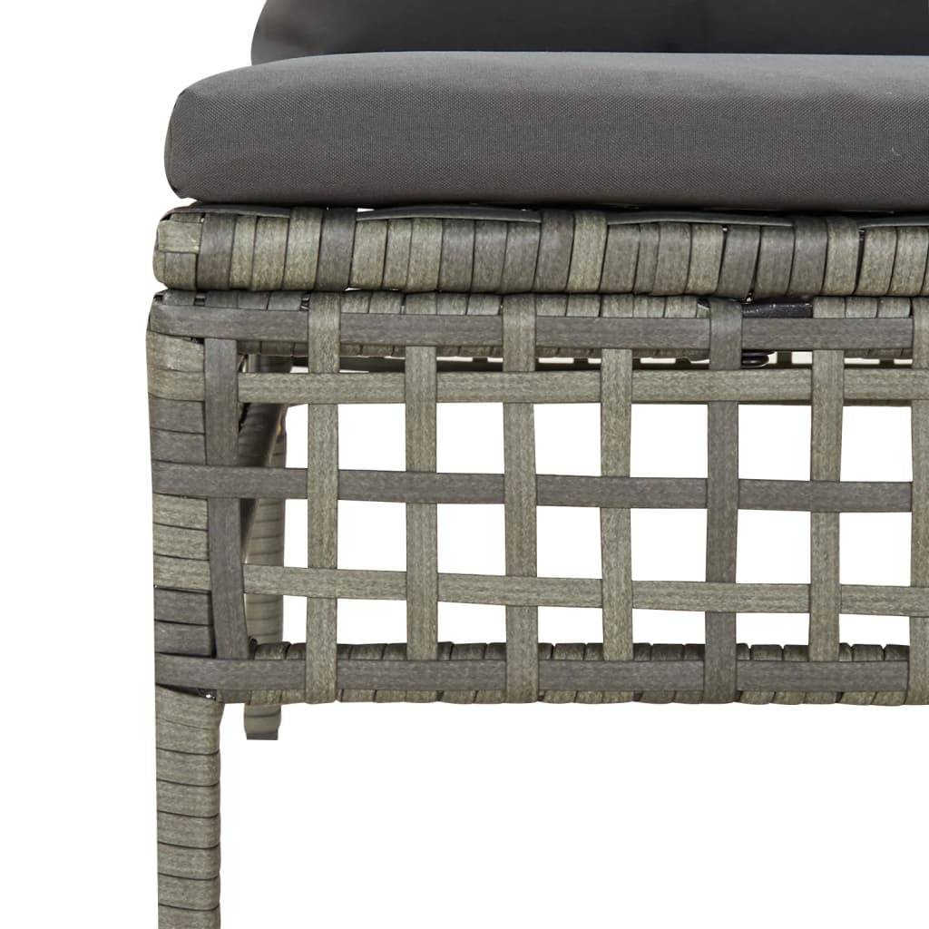 Helloshop26 - Salon de jardin meuble d'extérieur ensemble de mobilier 8 pièces avec coussins gris résine tressée - Imagen 3