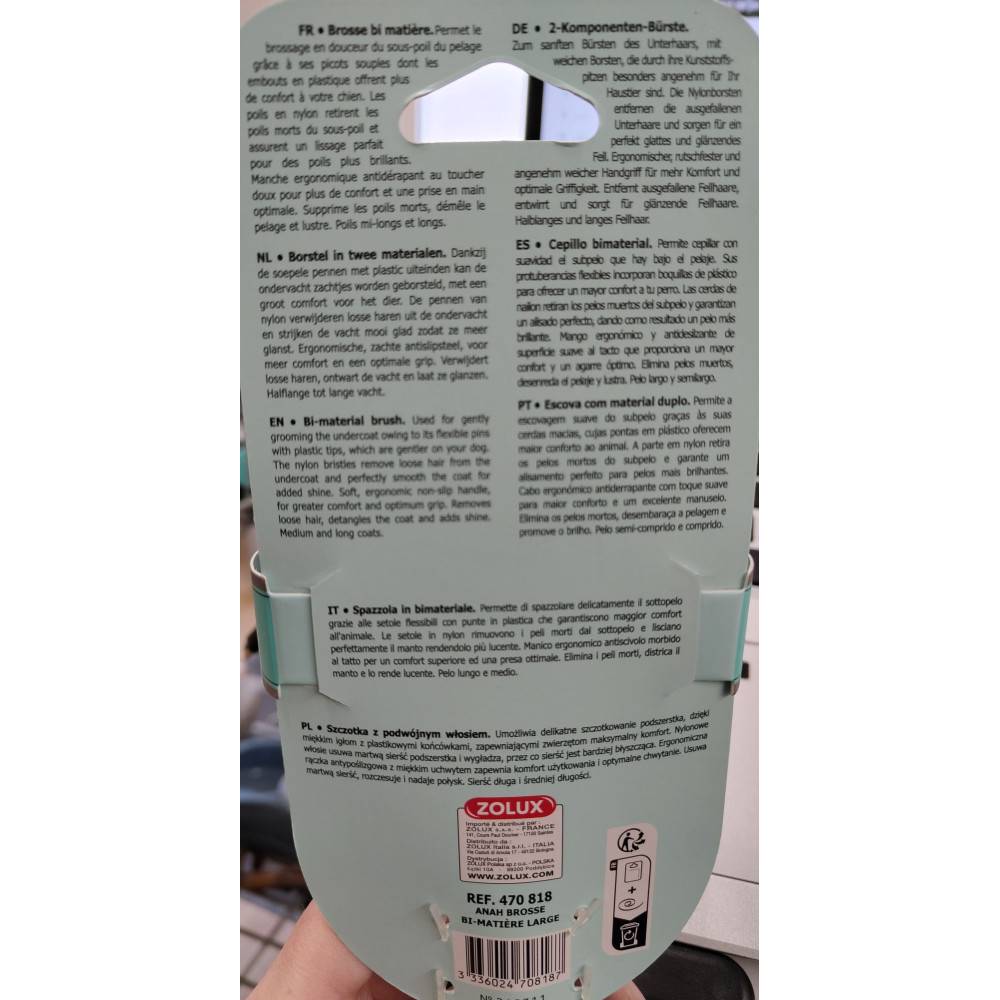 Zolux - Brosse bi-matière taille L pour chiens - Imagen 5