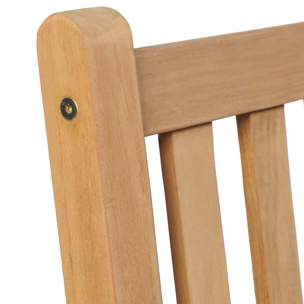 Maison Chic - Lot de 2 Chaises de jardin et coussins - Chaises d'extérieur - Fauteuils de jardin rouge Bois teck massif-JU12840 - Image 4