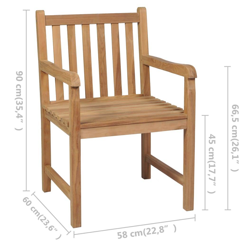 Maison Chic - Lot de 2 Chaises de jardin et coussins - Chaises d'extérieur - Fauteuils de jardin rouge Bois teck massif-JU12840 - Image 9