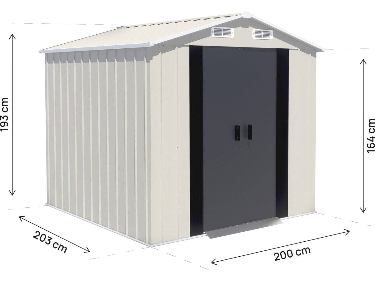 Habitat Et Jardin - Abri De Jardin En Métal "nebraska" - 4,12 M² - Beige -habitat Et Jardin - Image 3