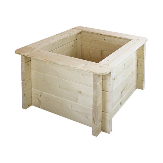 Timbela - Carre Potager Exterieur Bois 58x58xH35 cm - Jardinieres Exterieur pour Fleurs, Herbes aromatiques, Légumes - 28 mm d’épaisseur - Timbela M616 - Image 4