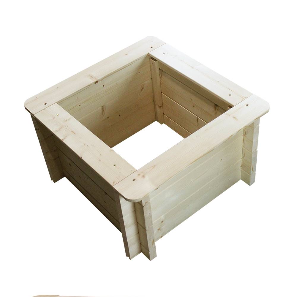Timbela - Carre Potager Exterieur Bois 58x58xH35 cm - Jardinieres Exterieur pour Fleurs, Herbes aromatiques, Légumes - 28 mm d’épaisseur - Timbela M616 - Image 3