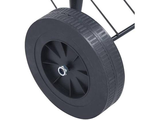 Barbecue charbon de bois avec roues couvercle verrouillable 50 cm - Image 7