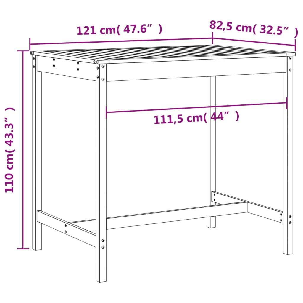 Maison Chic - Ensemble de 5 pcs bar de jardin - Mobilier d'extérieur - Mobilier de jardin bois massif de Douglas-JU2280 - Image 9