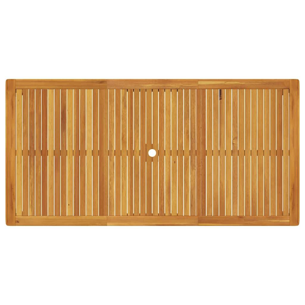 Table de jardin Bois d'acacia massif 200 x 100 x 74 cm - PANGIVO - Image 5
