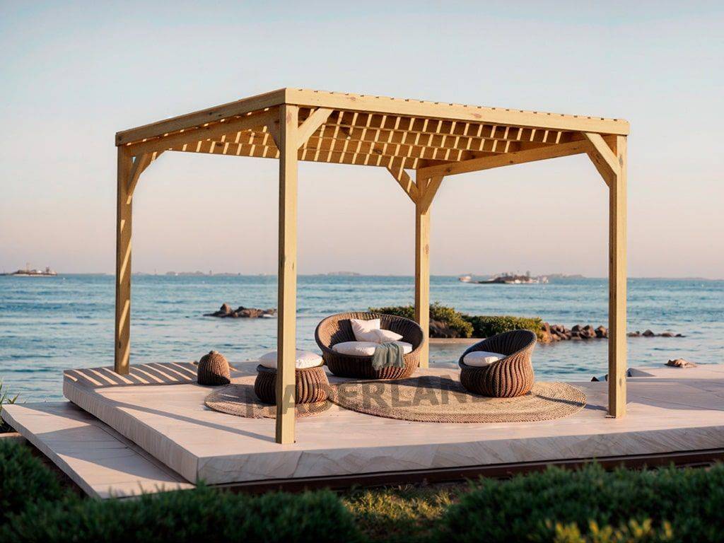 Resol - Pergola semicouverte TOULOUSE • 600x420 cm • traité • résistance élevée - Image 1