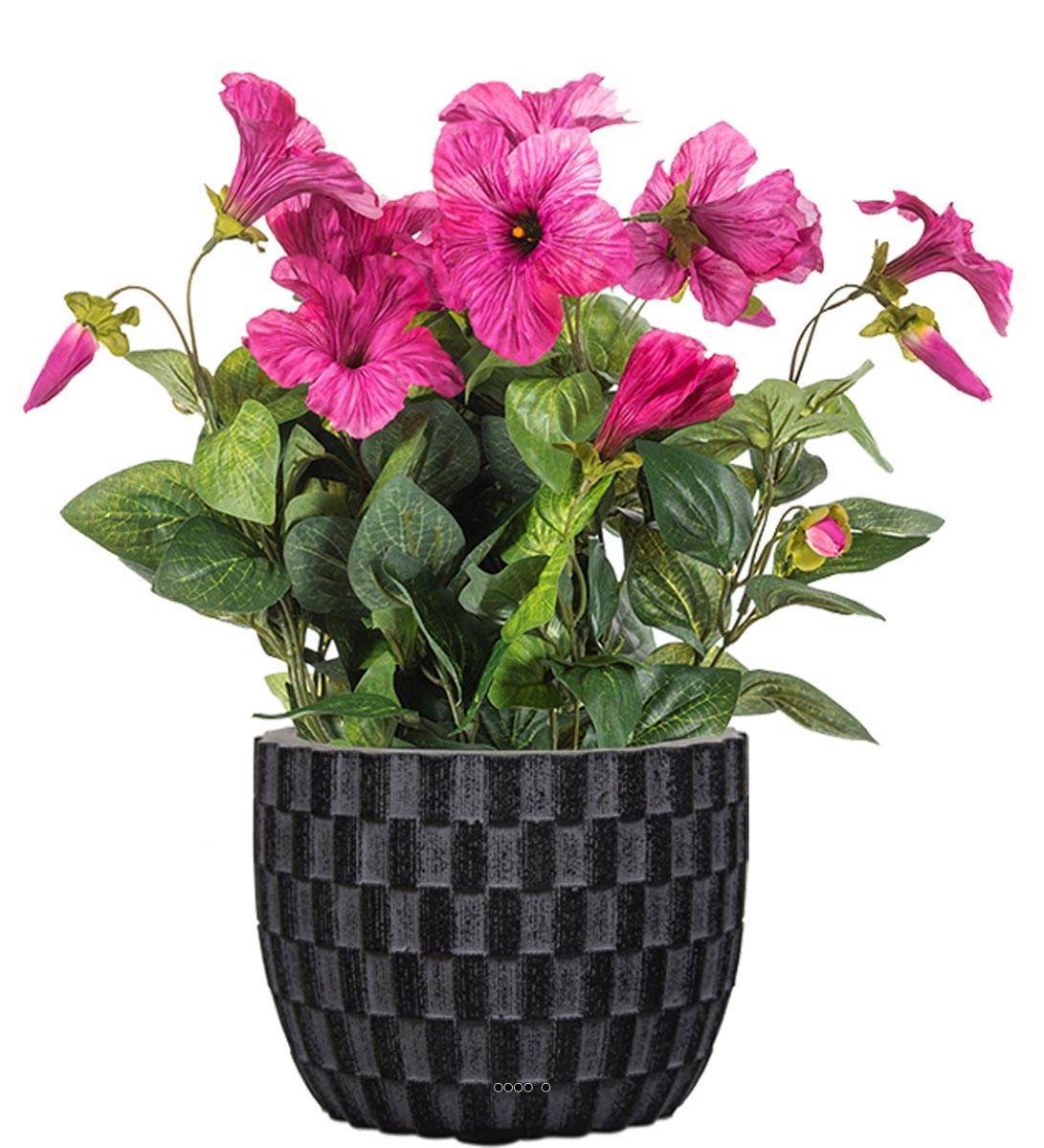 Artificielles - Petunia artificiel en pot H 38 cm 20 fleurs lumineux Rose soutenu - couleur: Rose soutenu - Imagen 2