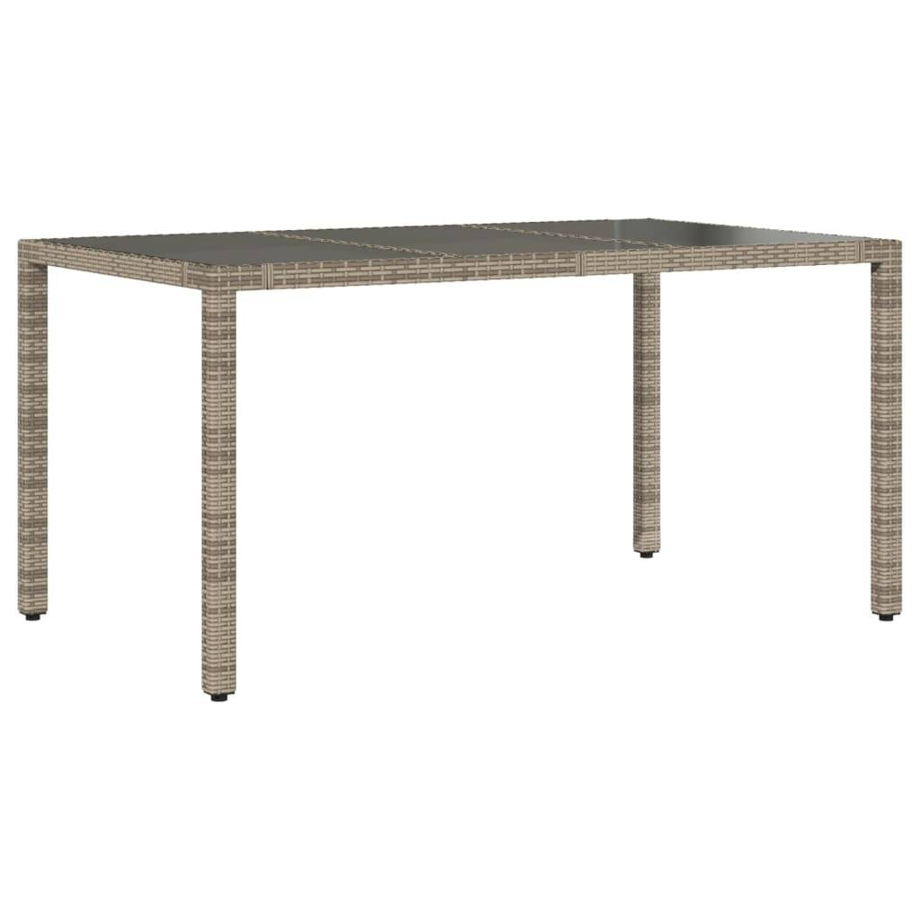PANGIVO - Table de jardin résine tressée verre trempé gris 150 x 90 x 75 cm, Poids :22.8kg - PANGIVO - Image 6