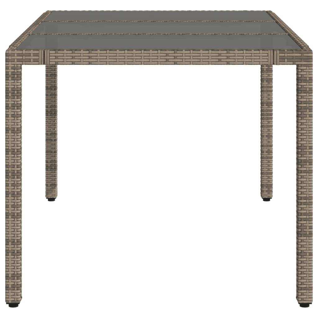 PANGIVO - Table de jardin résine tressée verre trempé gris 150 x 90 x 75 cm, Poids :22.8kg - PANGIVO - Image 5