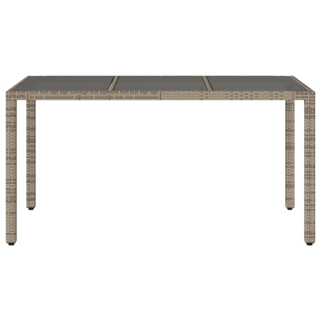 PANGIVO - Table de jardin résine tressée verre trempé gris 150 x 90 x 75 cm, Poids :22.8kg - PANGIVO - Image 4