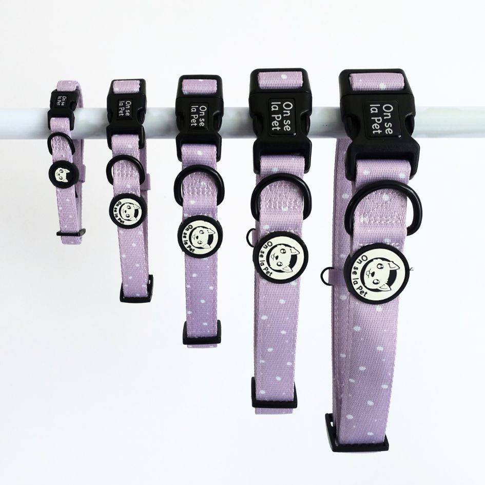 Collier réglable, rembourré et résistant - Lilas – On se la Pet - Image 4