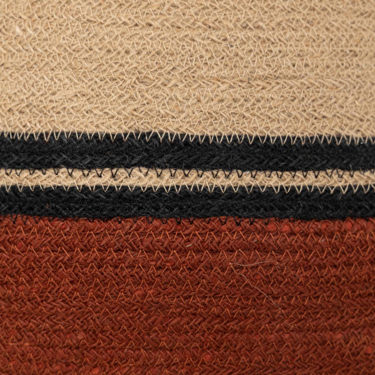 Lot de 2 Paniers de rangement en Jute colorée D 40 et D 30 cm - Imagen 2