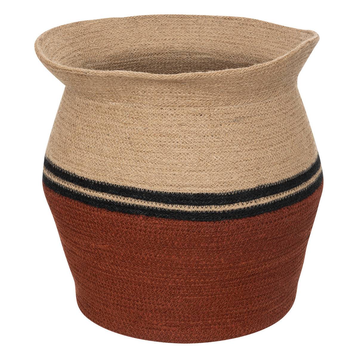 Lot de 2 Paniers de rangement en Jute colorée D 40 et D 30 cm - Imagen 4