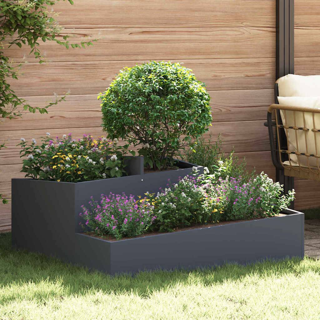Cache-pot | Bac à fleurs de jardin Anthracite 100 x 100 x 50 cm - Image 2