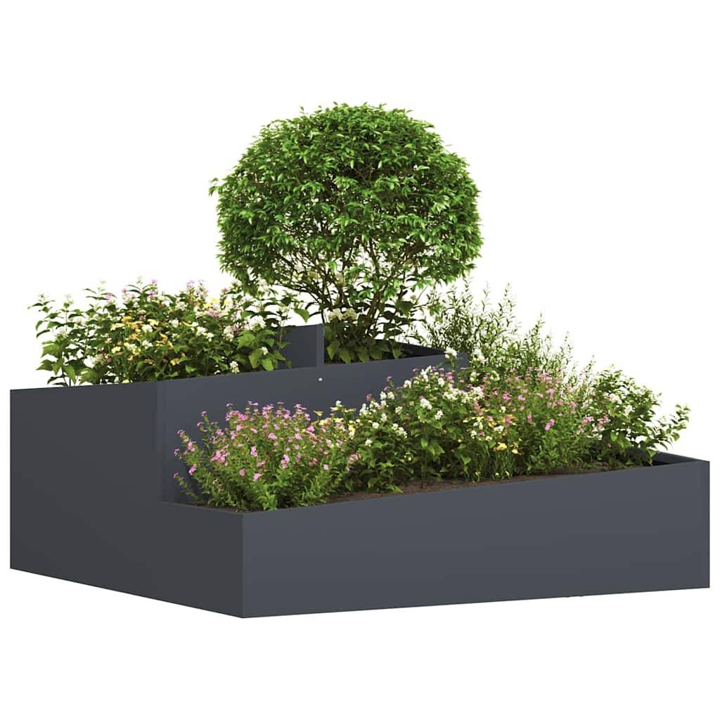 Cache-pot | Bac à fleurs de jardin Anthracite 100 x 100 x 50 cm - Image 3