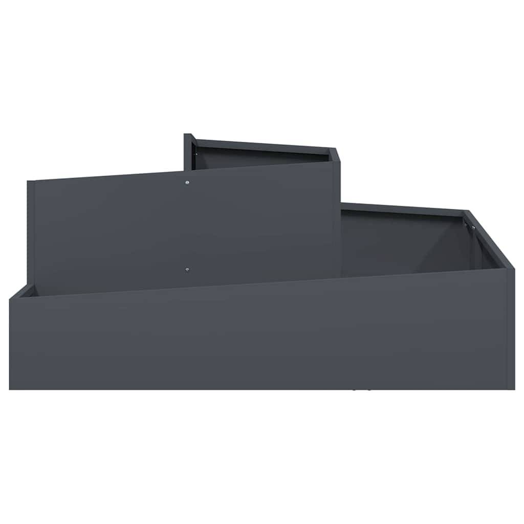 Cache-pot | Bac à fleurs de jardin Anthracite 100 x 100 x 50 cm - Image 5