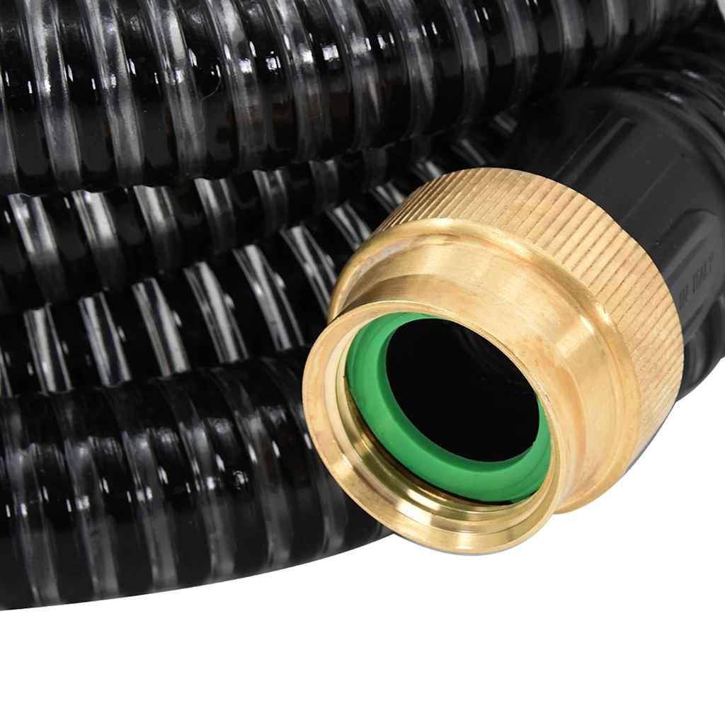 Vidaxl - Tuyau d'aspiration avec raccords en laiton noir 1,1" 5 m PVC vidaXL 151058 - Image 5