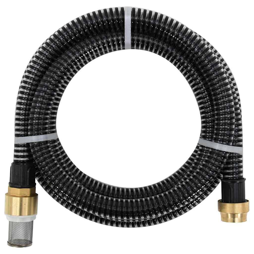 Vidaxl - Tuyau d'aspiration avec raccords en laiton noir 1,1" 5 m PVC vidaXL 151058 - Image 1