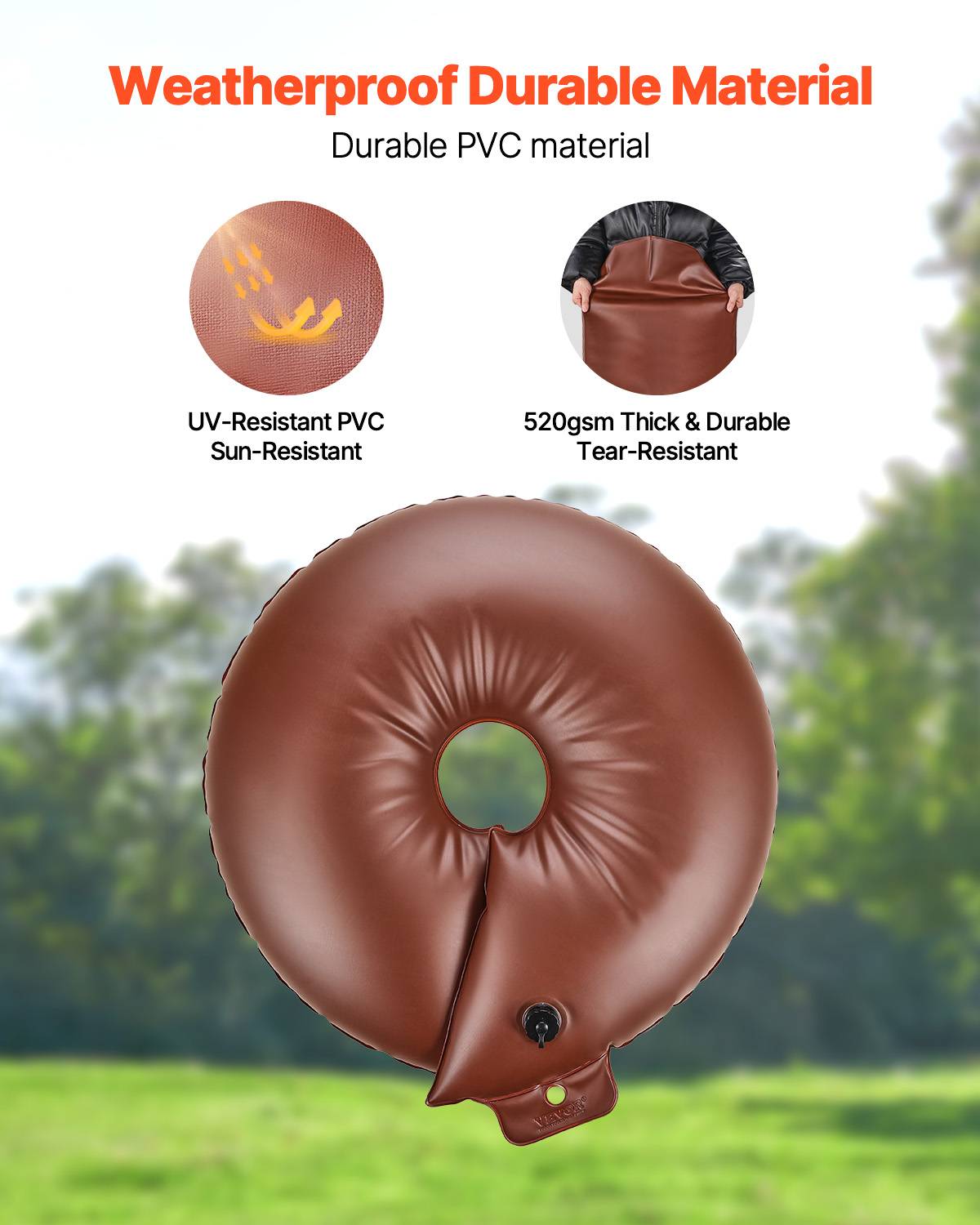 VEVOR Anneau arrosage arbres 4pcs, 60.6L, libération lente. - Image 3