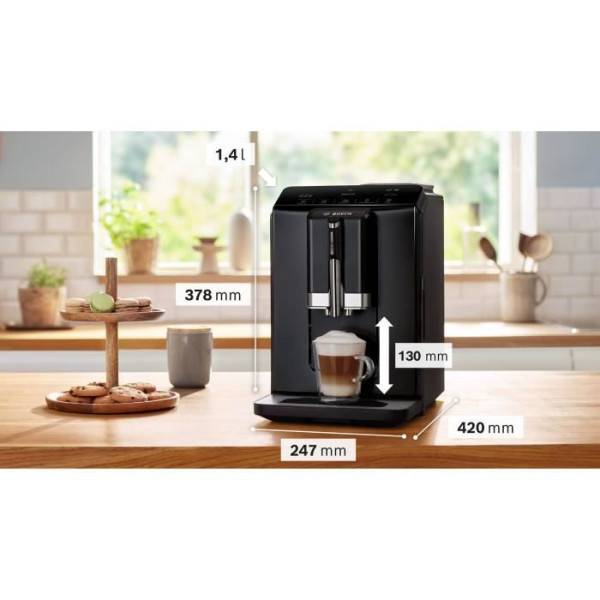 Bosch - Machine a Cafe - Cafetiere Electrique  a café broyeur expresso Verocup - BOSCH - TIE20119 Serie 2 - 1300 W - 250 g de grains - 1,4 L - Noir - Imagen 4