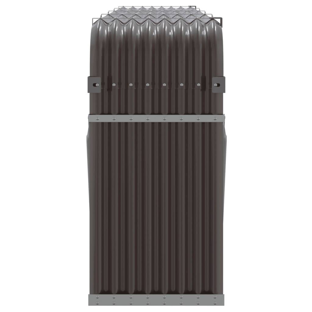 Abri bûches XXL acier galvanisé stockage bois jardin Marron 300cm – ComfortXL Outdoor Living - Image 5