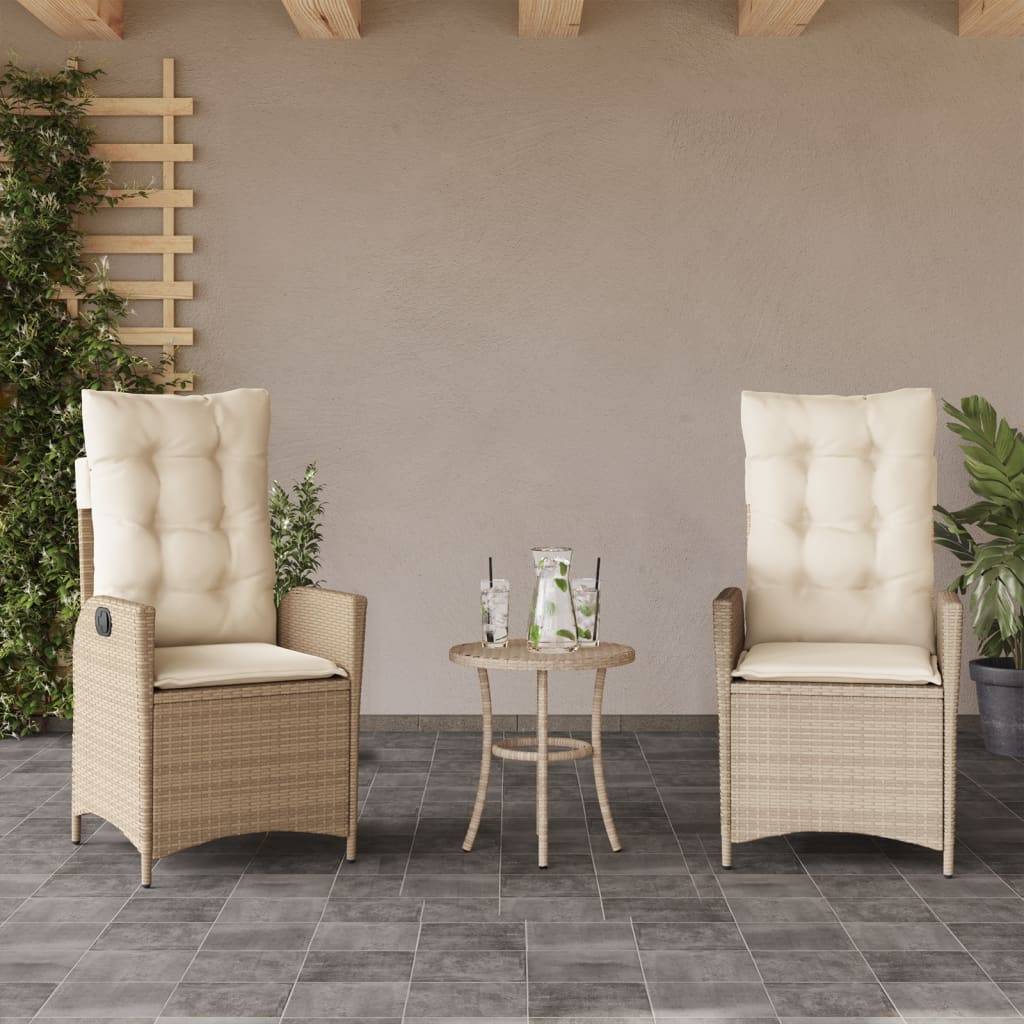 Prolenta Premium - Chaises de jardin rotin beige 57 x 61 x 93 cm - Prolenta premium p3127.1 - Image 2