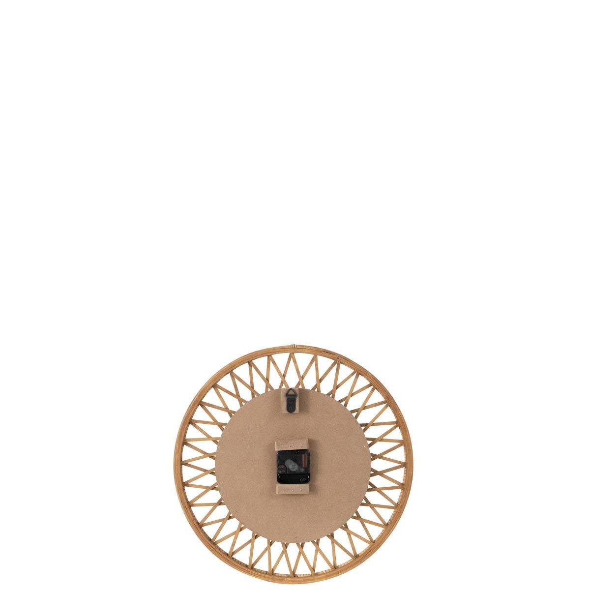 Horloge Murale en Rotin "Wonder" 40cm Naturel - Image 2
