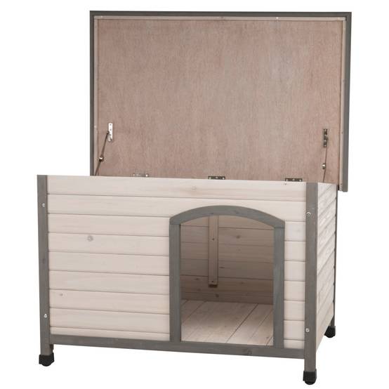 Niche Classic toit plat M-L: 104 x 72 x 68 cm, grise pour chiens - Image 2