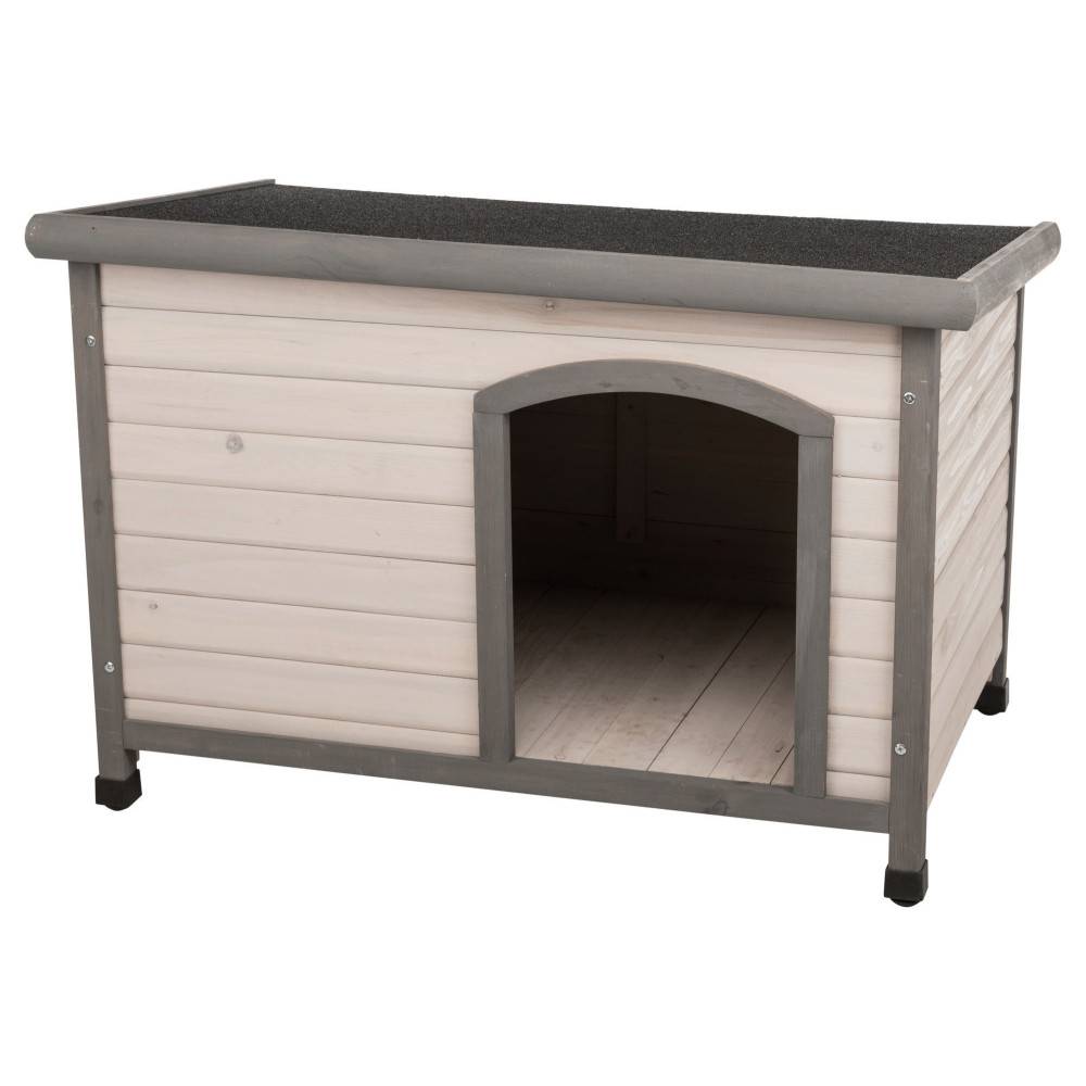 Niche Classic toit plat M-L: 104 x 72 x 68 cm, grise pour chiens - Image 1