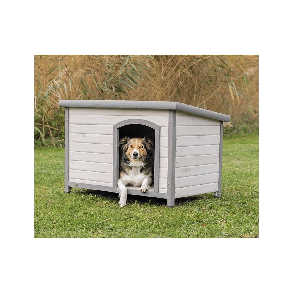 Niche Classic toit plat M-L: 104 x 72 x 68 cm, grise pour chiens - Image 3
