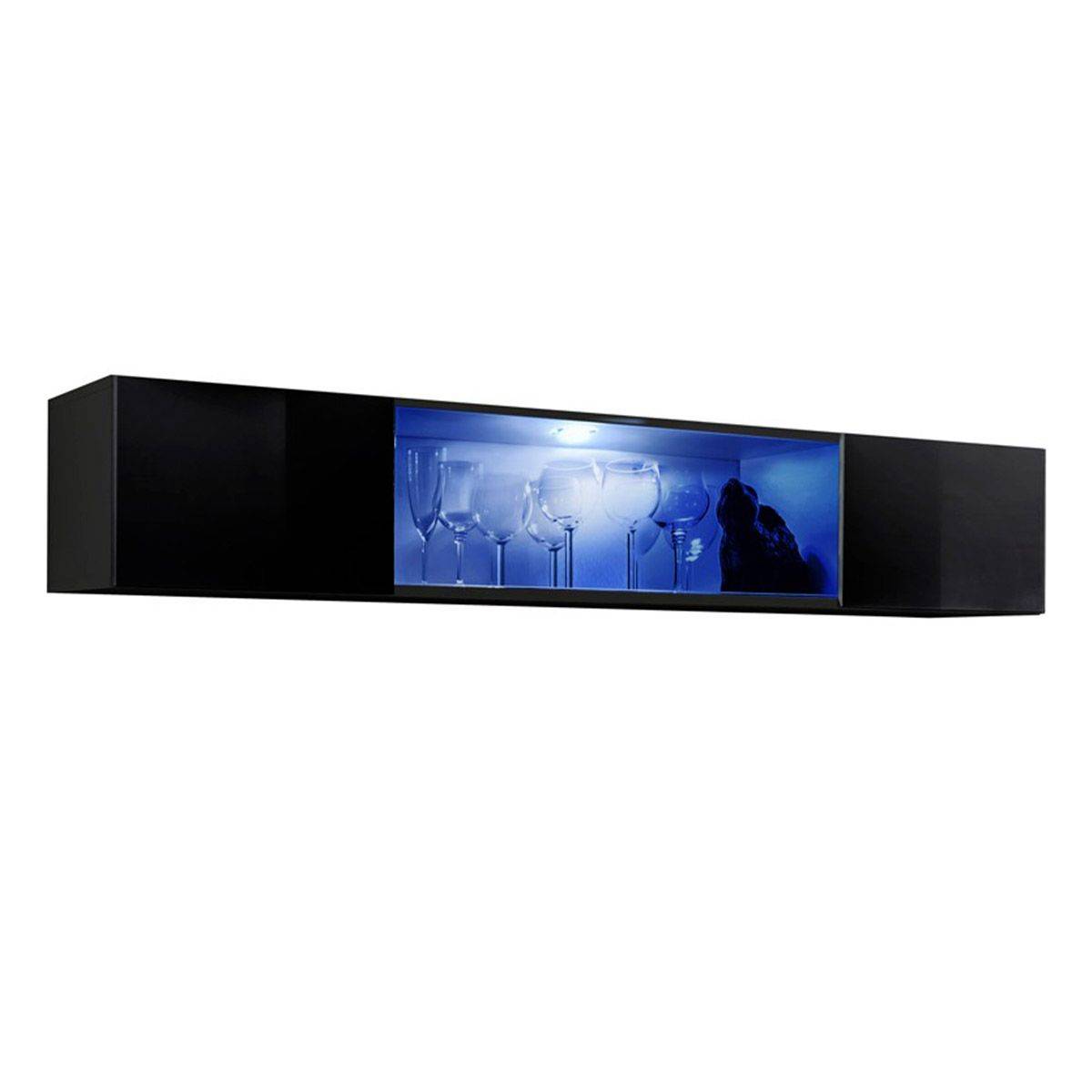Bloc Mural Design LED "Fly I3" 160cm Noir