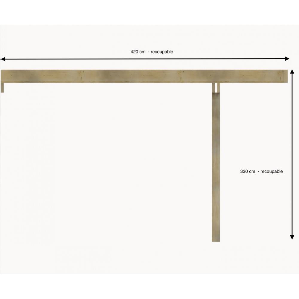 Structure Terrasse Bois Pilotis en Kit - 4x4,20m - 16,8m2 - Solives + Poteaux - Sapin Traité Autoclave - Personnalisable - Imagen 4