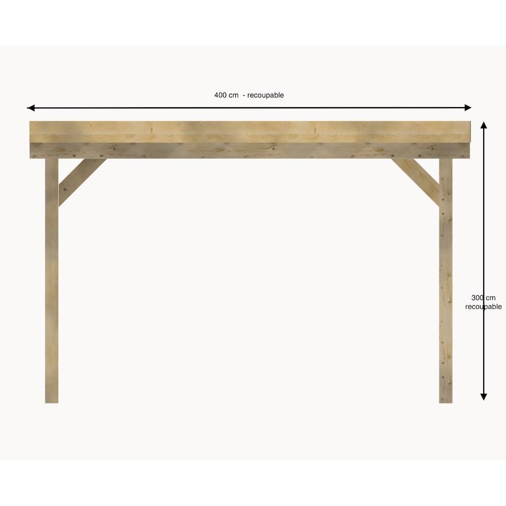 Structure Terrasse Bois Pilotis en Kit - 4x4,20m - 16,8m2 - Solives + Poteaux - Sapin Traité Autoclave - Personnalisable - Imagen 2